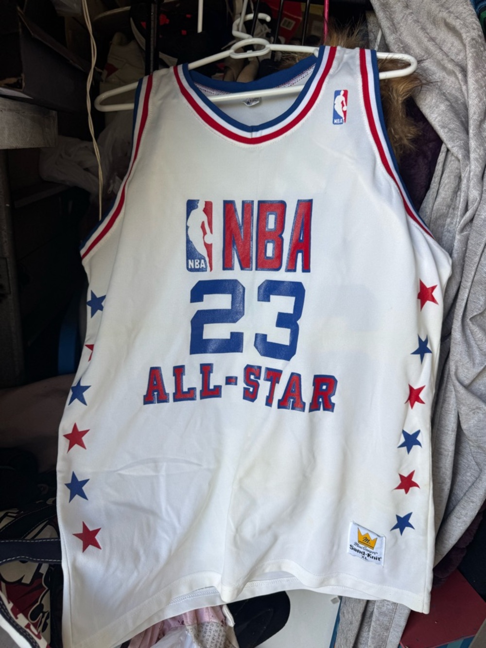 Vintage, Michael Jordan, 1988 NBA All Star Game Jersey, Macgregor-Sand Knit,